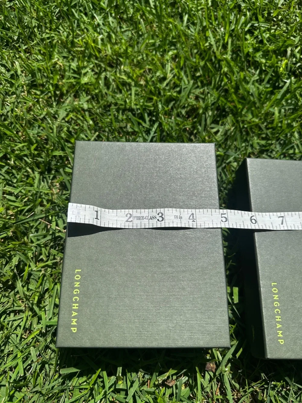 2x Authentic Longchamp Green Gift Boxes with Tissue Paper/ No Stickers - EMPTY